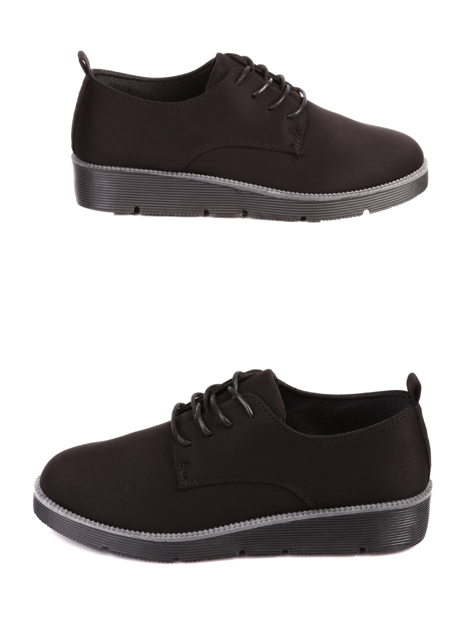 Ежедневни дамски обувки в черно 3U-20613 black mf