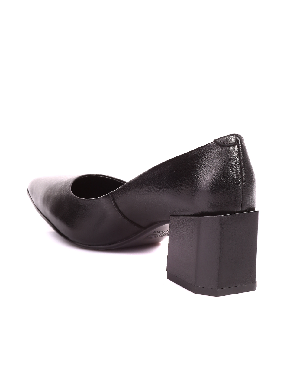 Елегантни дамски обувки на ток от естествена кожа 3AB-20591 black