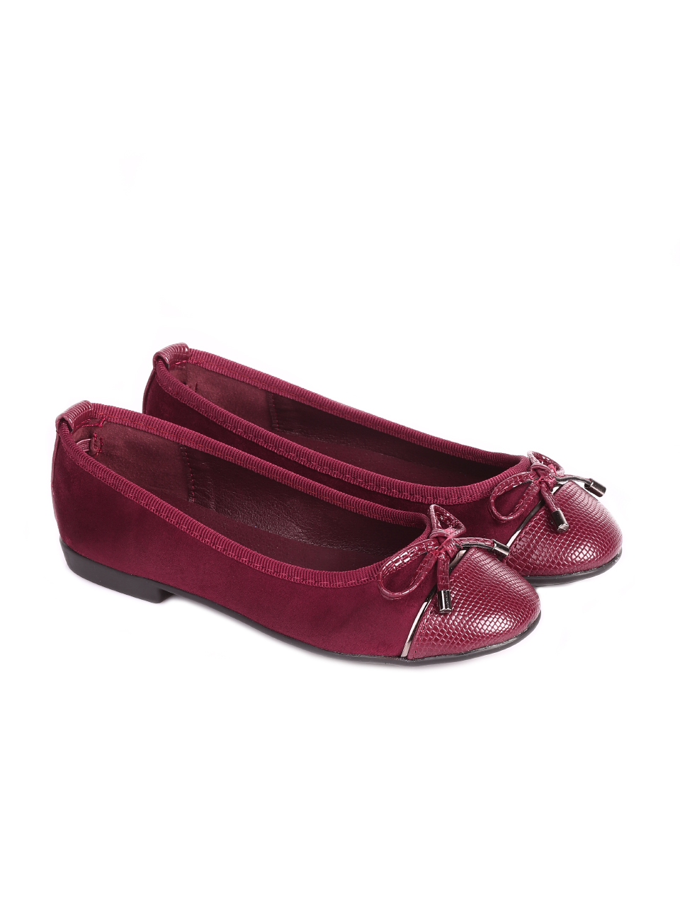 Ежедневни детски обувки в червено 18L-20584 burgundy