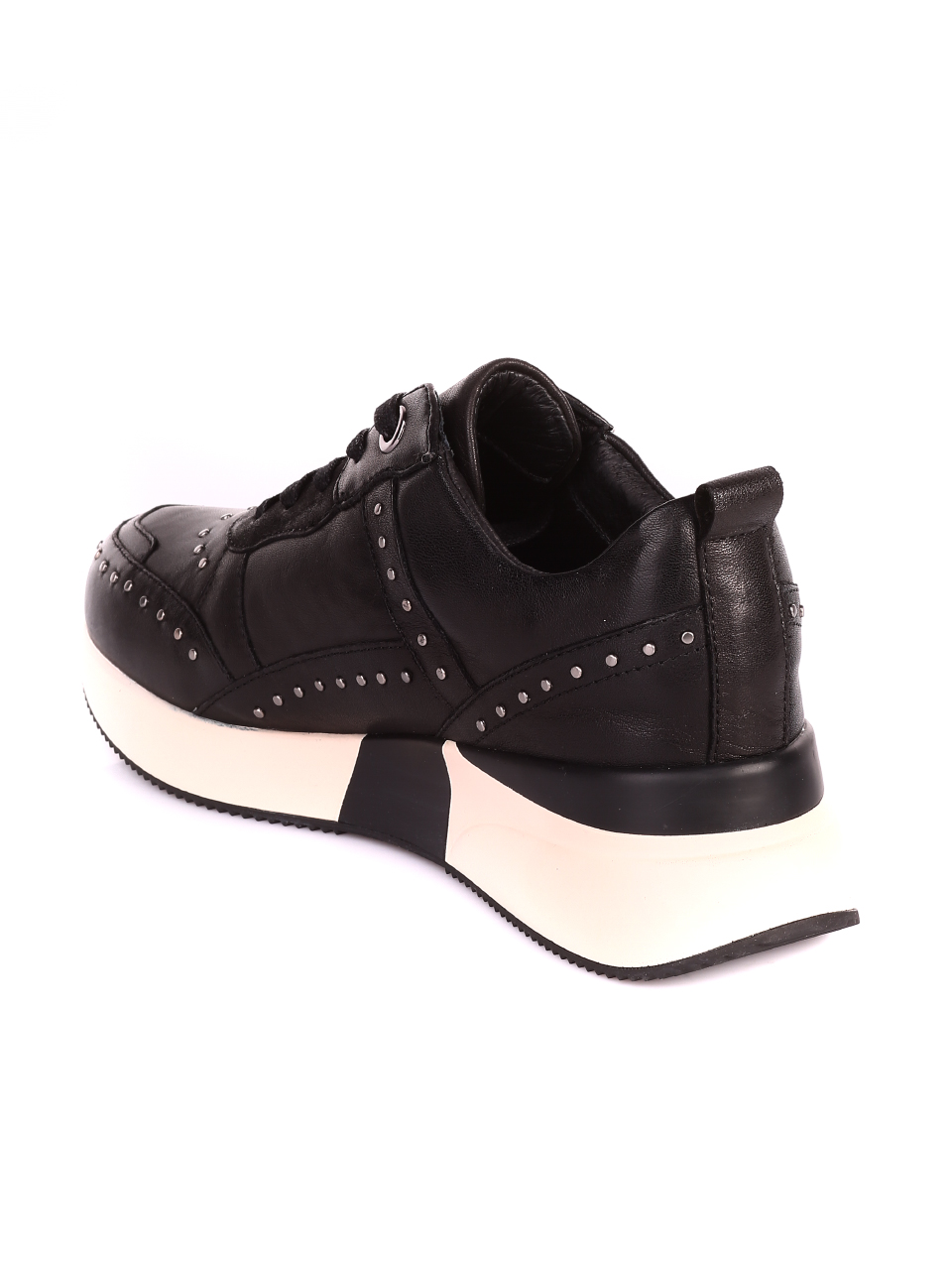 Ежедневни дамски обувки от естествена кожа в черно 3AB-20575 black