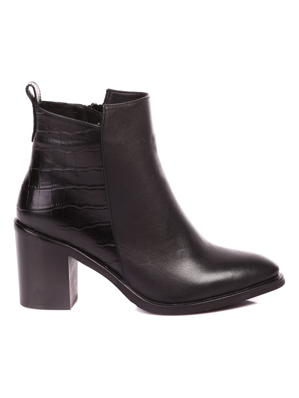 Дамски боти от естествена кожа в черно 2AT-20728 black