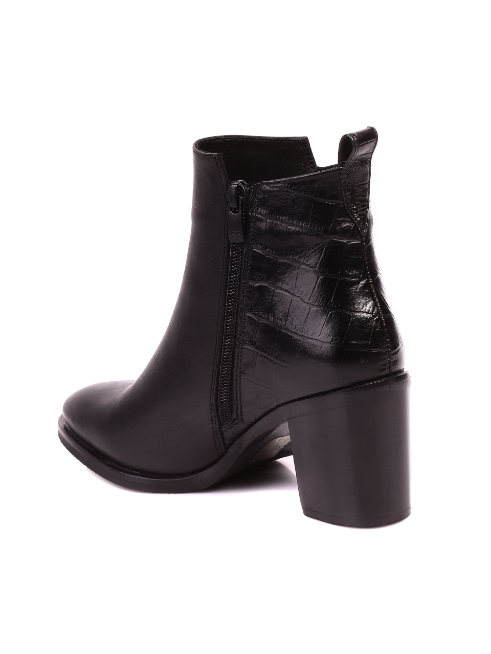 Дамски боти от естествена кожа в черно 2AT-20728 black