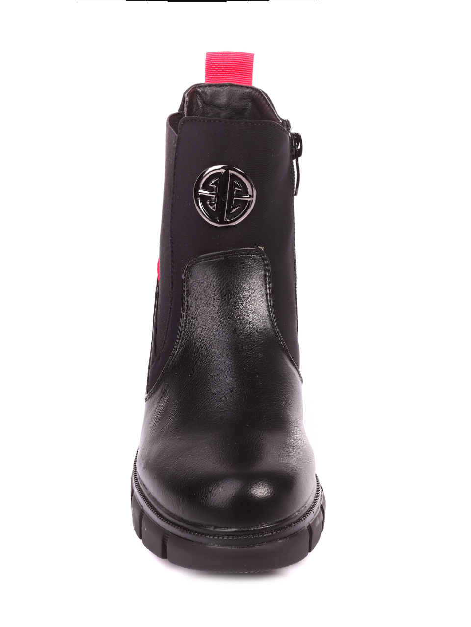 Ежедневни дамски боти в черно 2R-20545 black /red