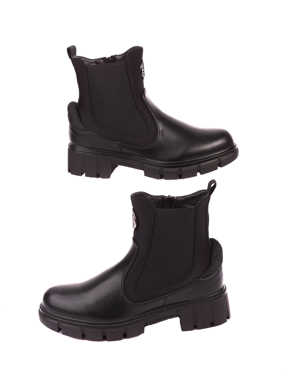 Ежедневни дамски боти в черно 2R-20545 black