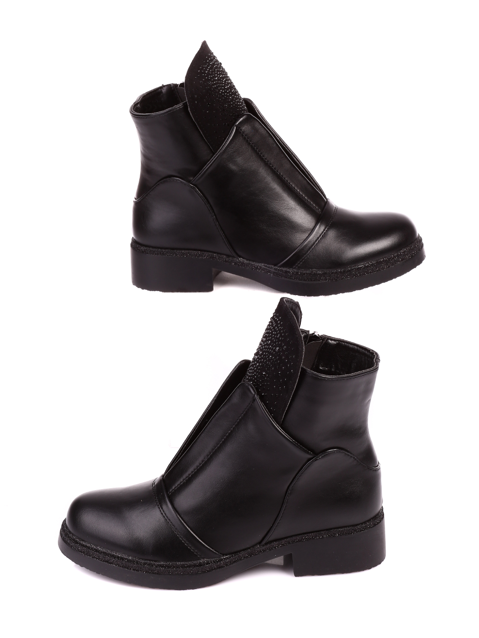 Ежедневни дамски боти в черно 2P-20602 black