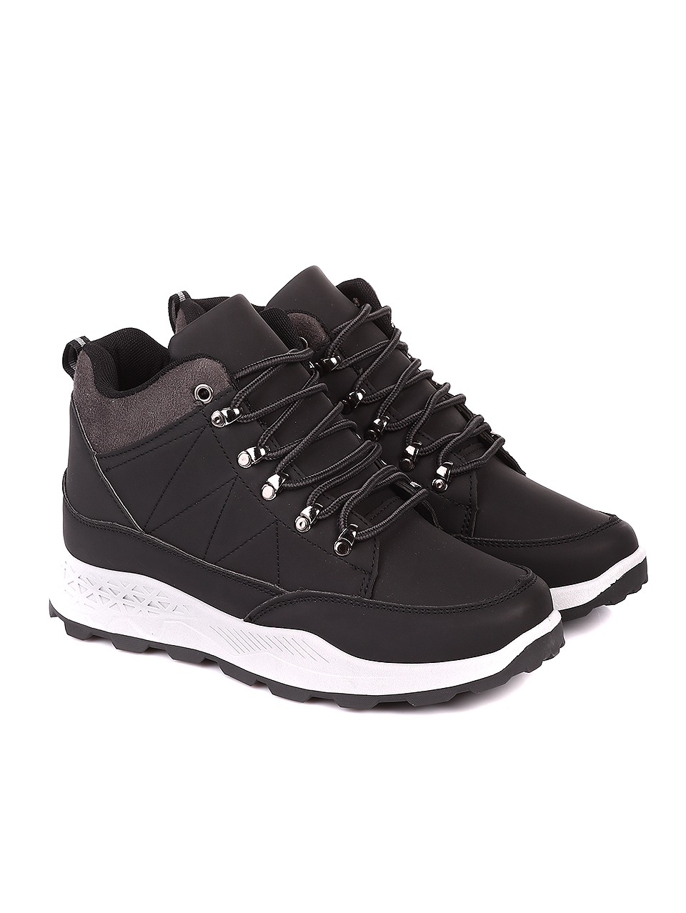 Ежедневни мъжки боти в черно 6U-20562 black