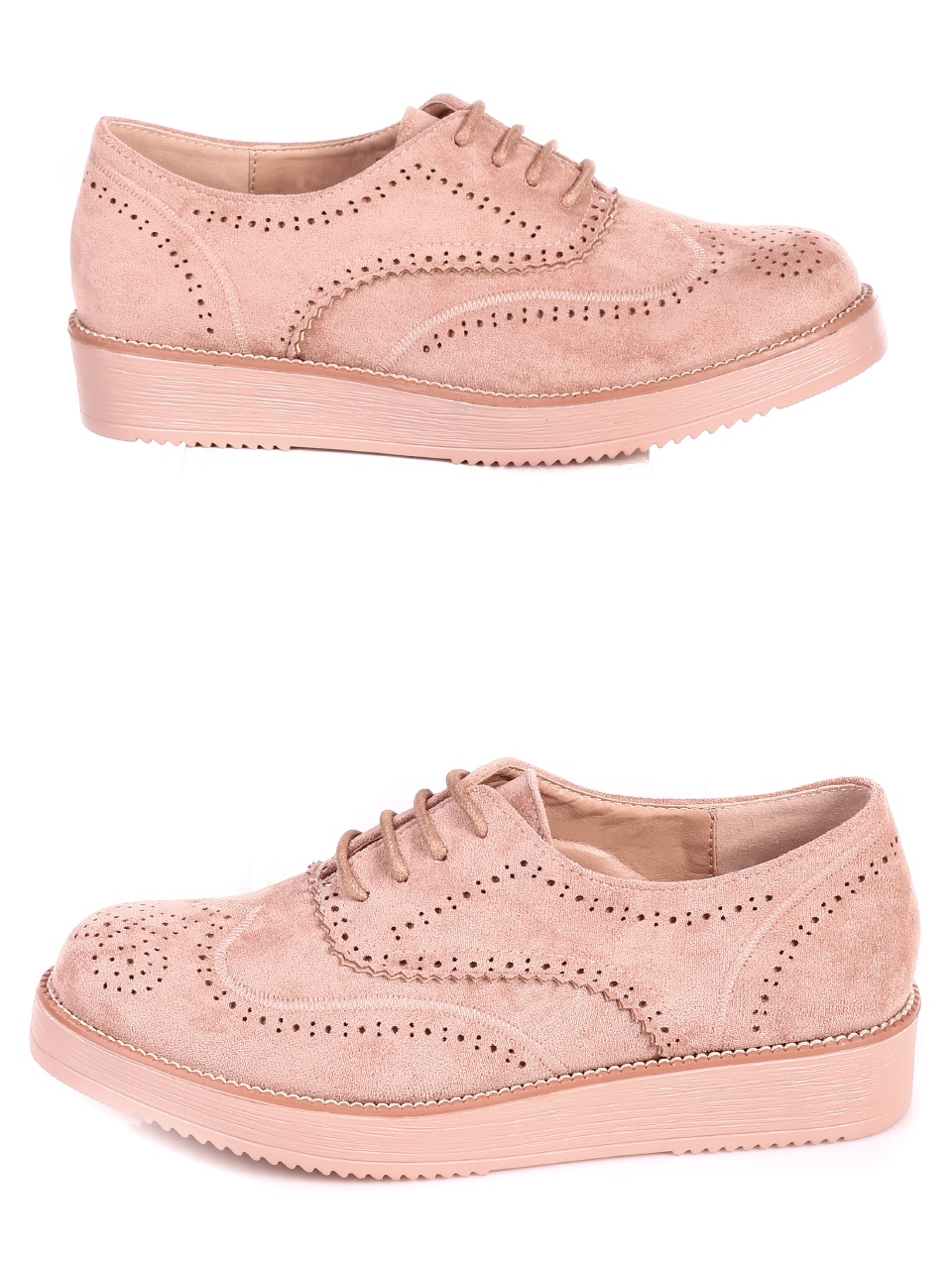 Ежедневни дамски обувки в бежово 3R-21140 beige