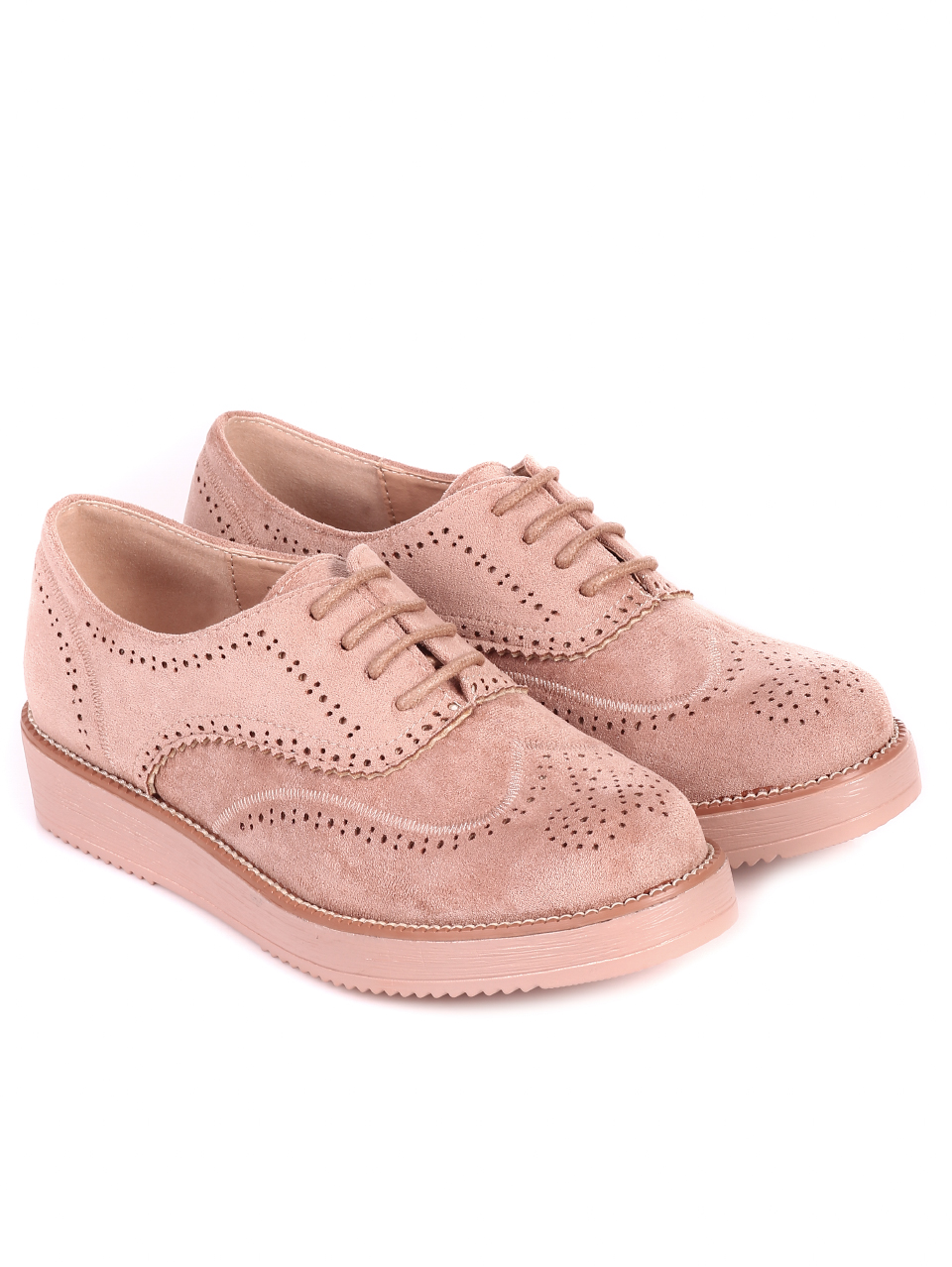 Ежедневни дамски обувки в бежово 3R-21140 beige