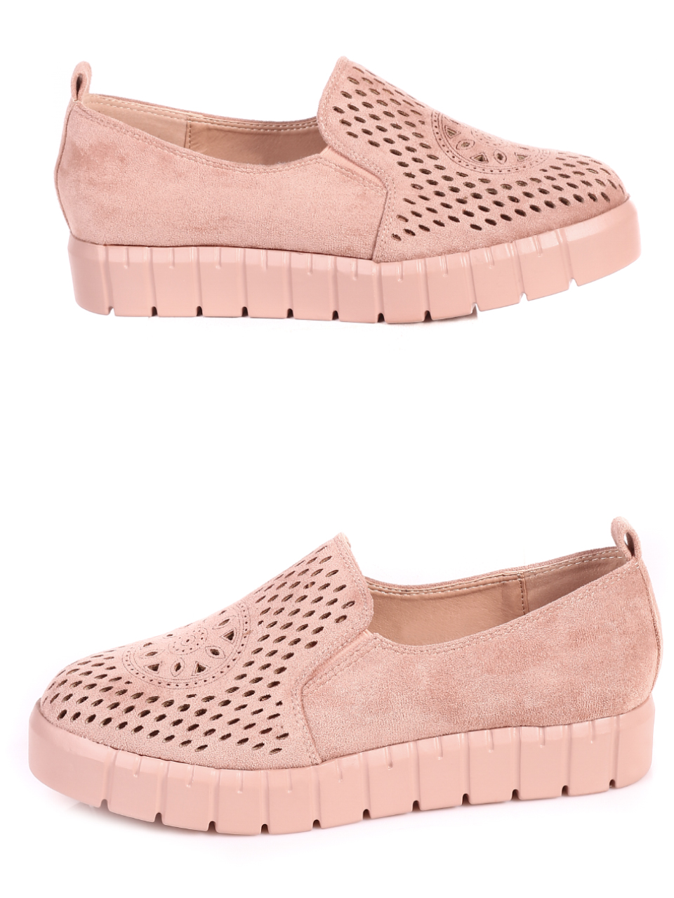 Ежедневни дамски обувки в бежово 3R-21141 beige