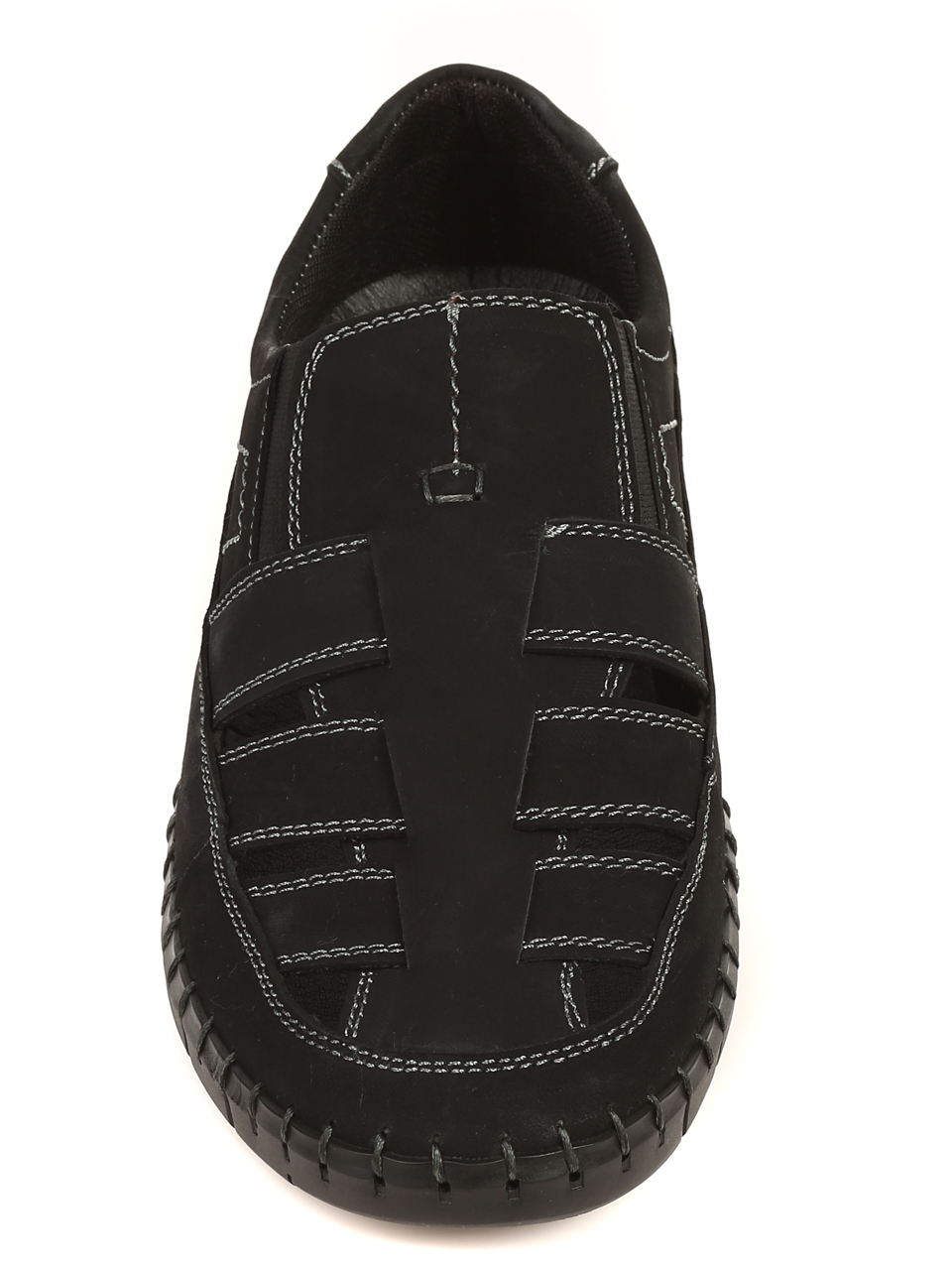 Ежедневни мъжки обувки от естествен набук 7W-21237 black