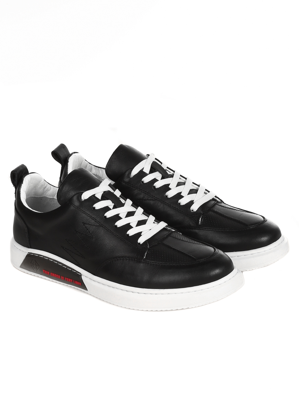 Ежедневни мъжки обувки от естествена кожа 7AT-21293 black