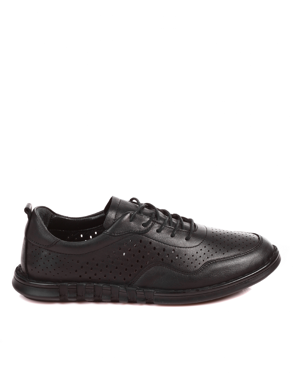 Ежедневни мъжки обувки от естествена кожа 7AT-21296 black
