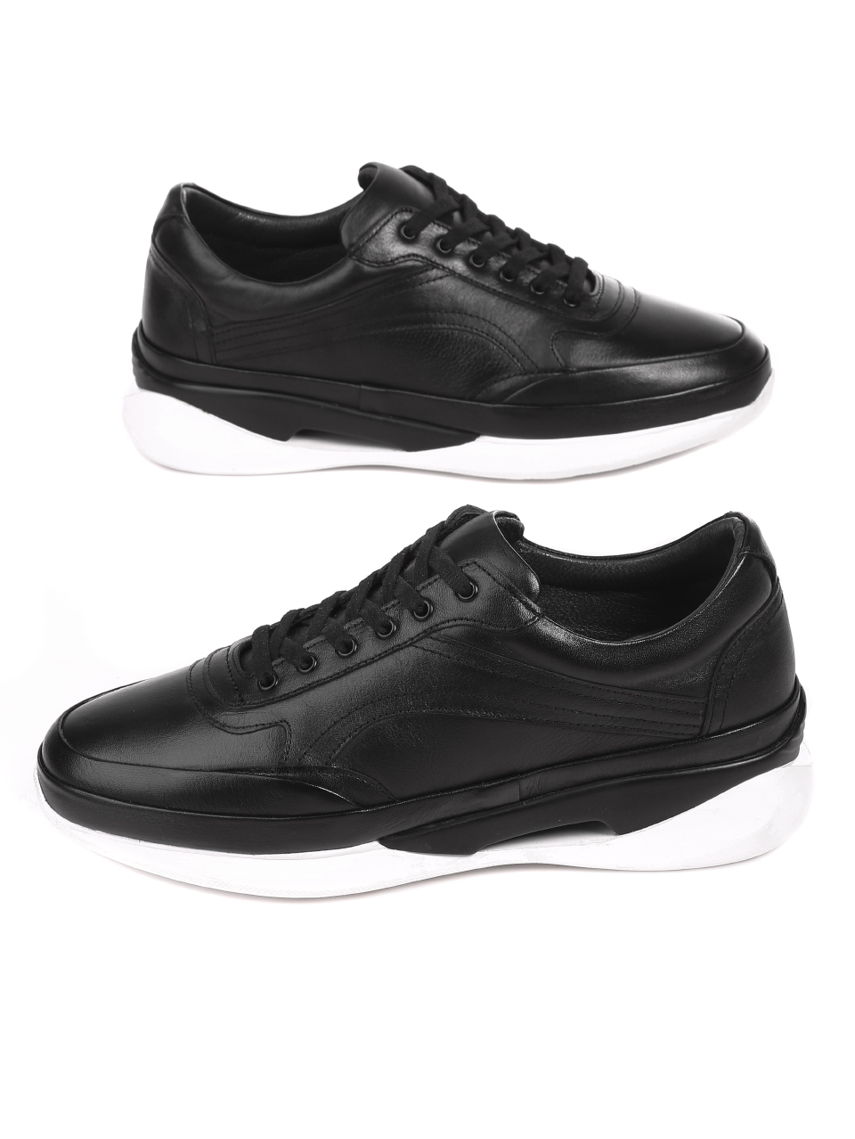 Ежедневни мъжки обувки от естествена кожа 7AT-21287 black