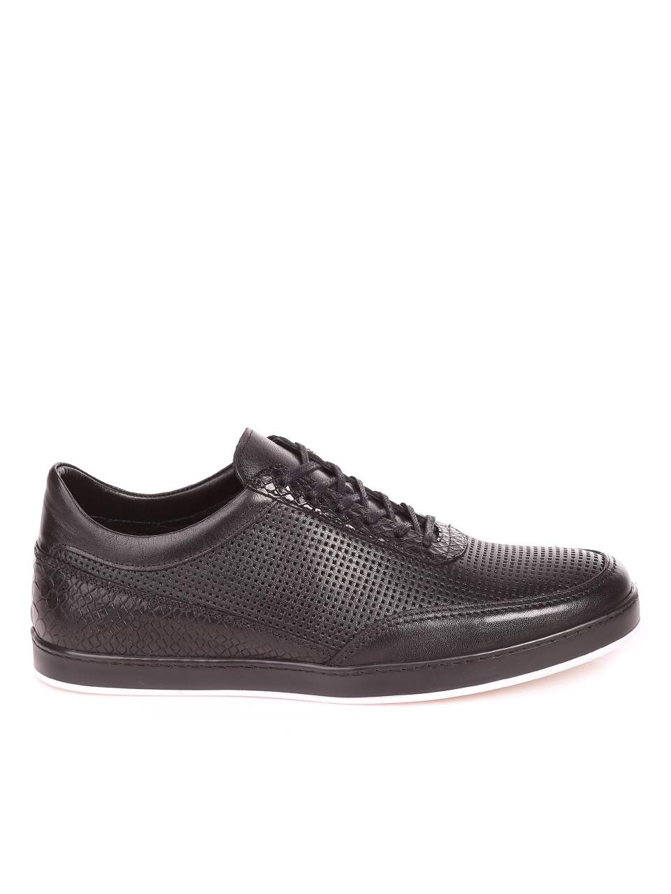 Ежедневни мъжки обувки от естествена кожа 7AT-21290 black