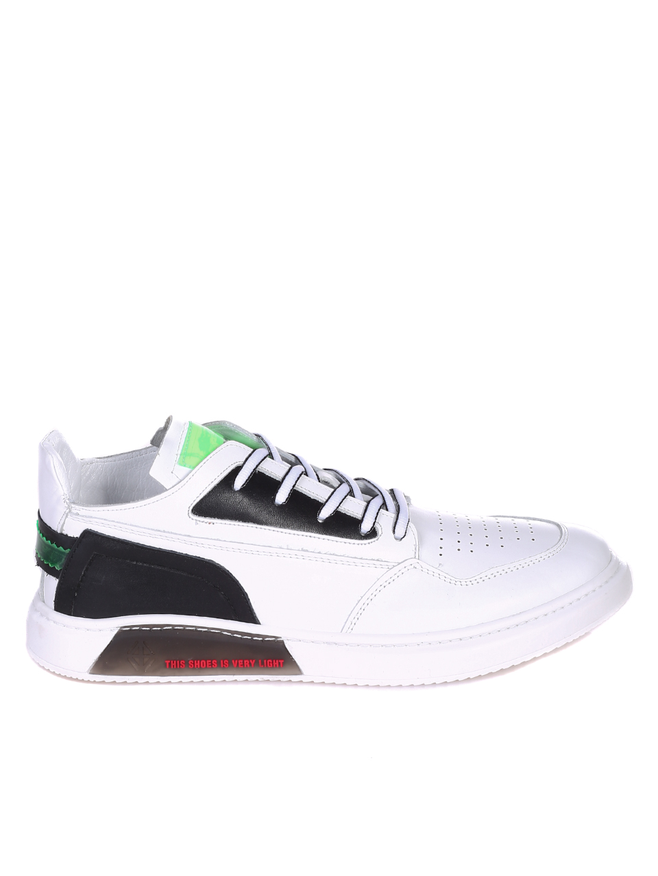 Ежедневни мъжки обувки от естествена кожа 7AT-21292 white