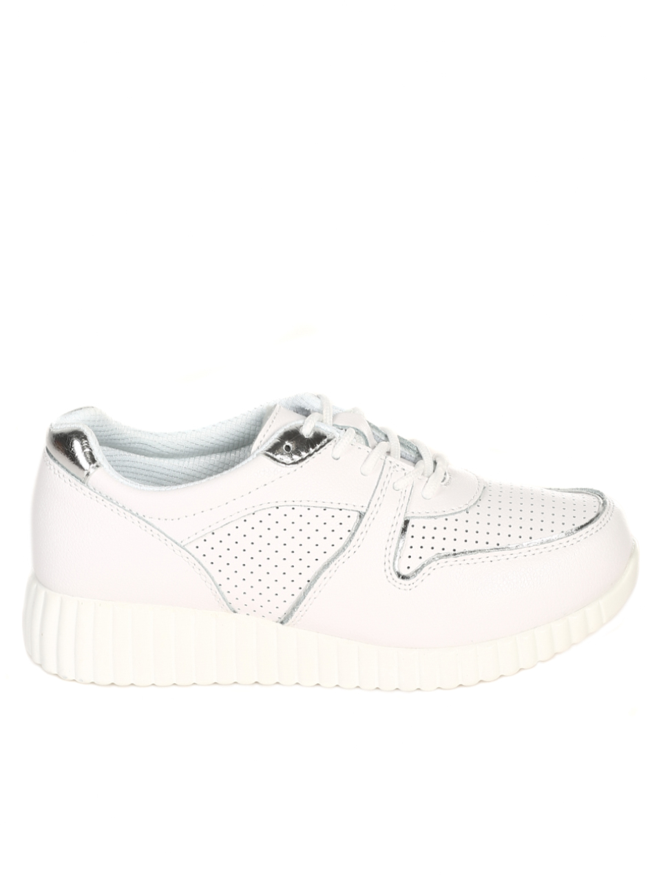 Ежедневни дамски обувки от естествена кожа 3AF-21093 white