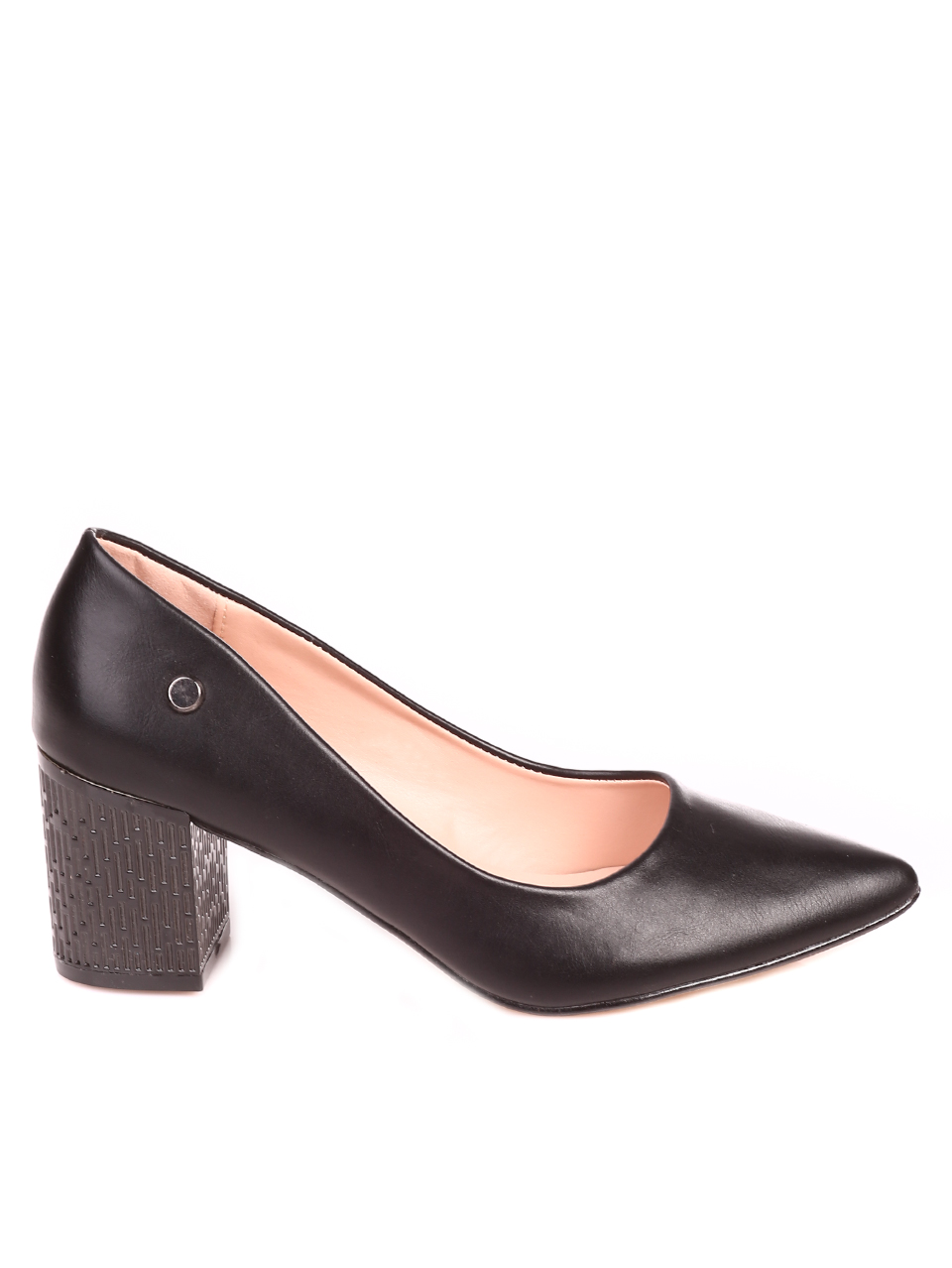 Елегантни дамски обувки на ток в черно 3M-21042 black