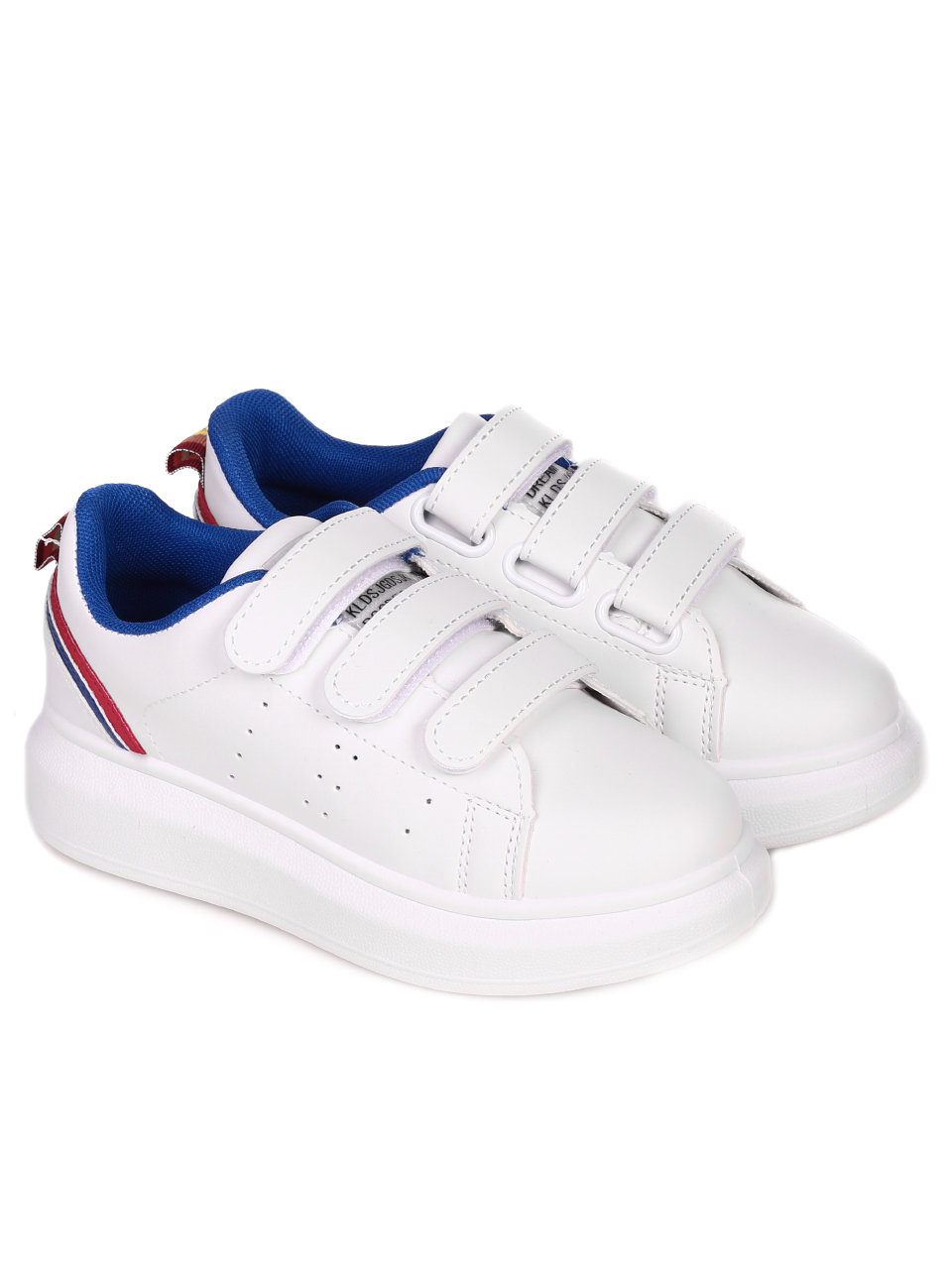 Ежедневни детски кецове в бяло и синьо 18U-21064 white/blue