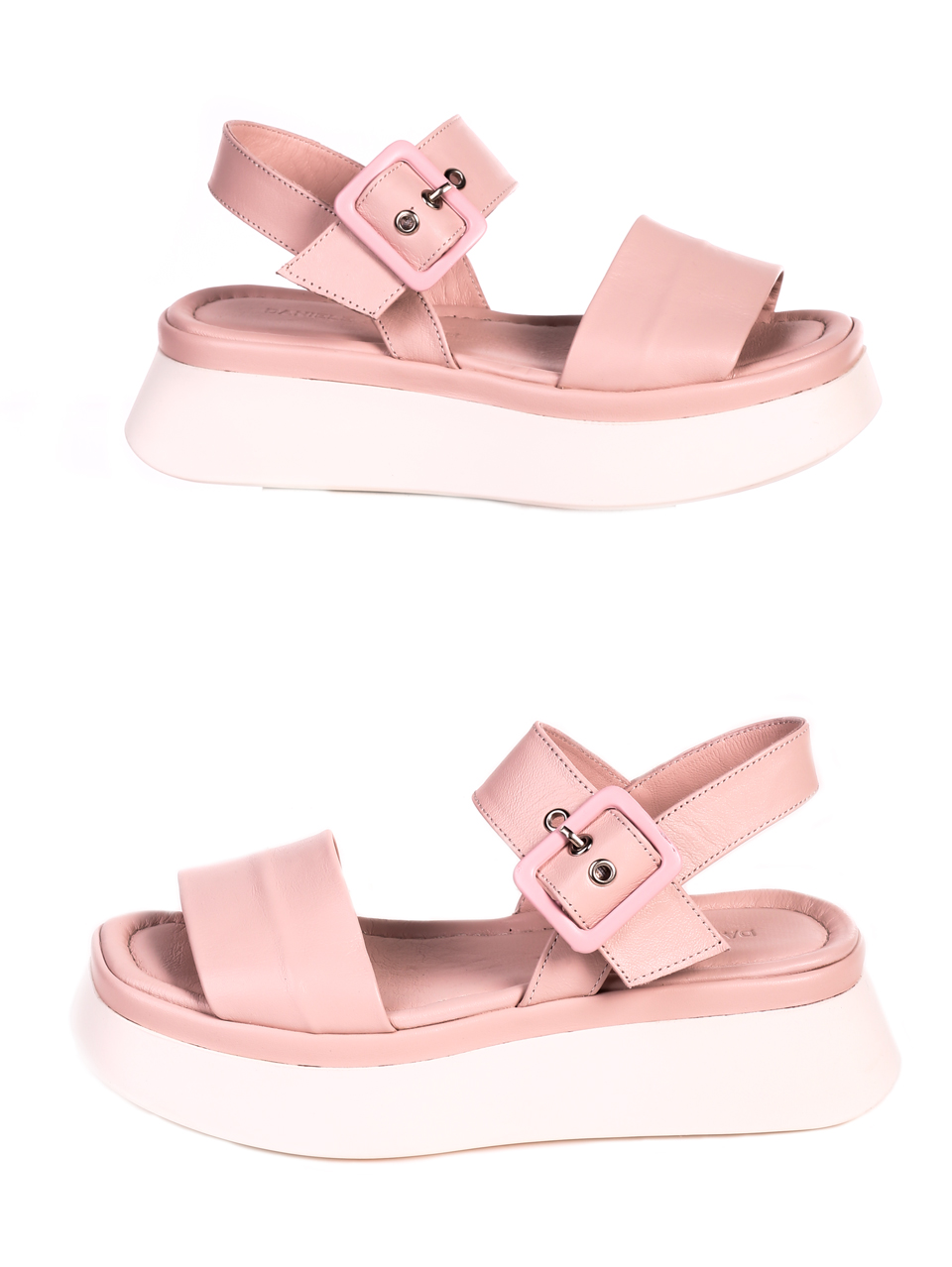 Ежедневни дамски сандали от естествена кожа 4AT-21324 pink