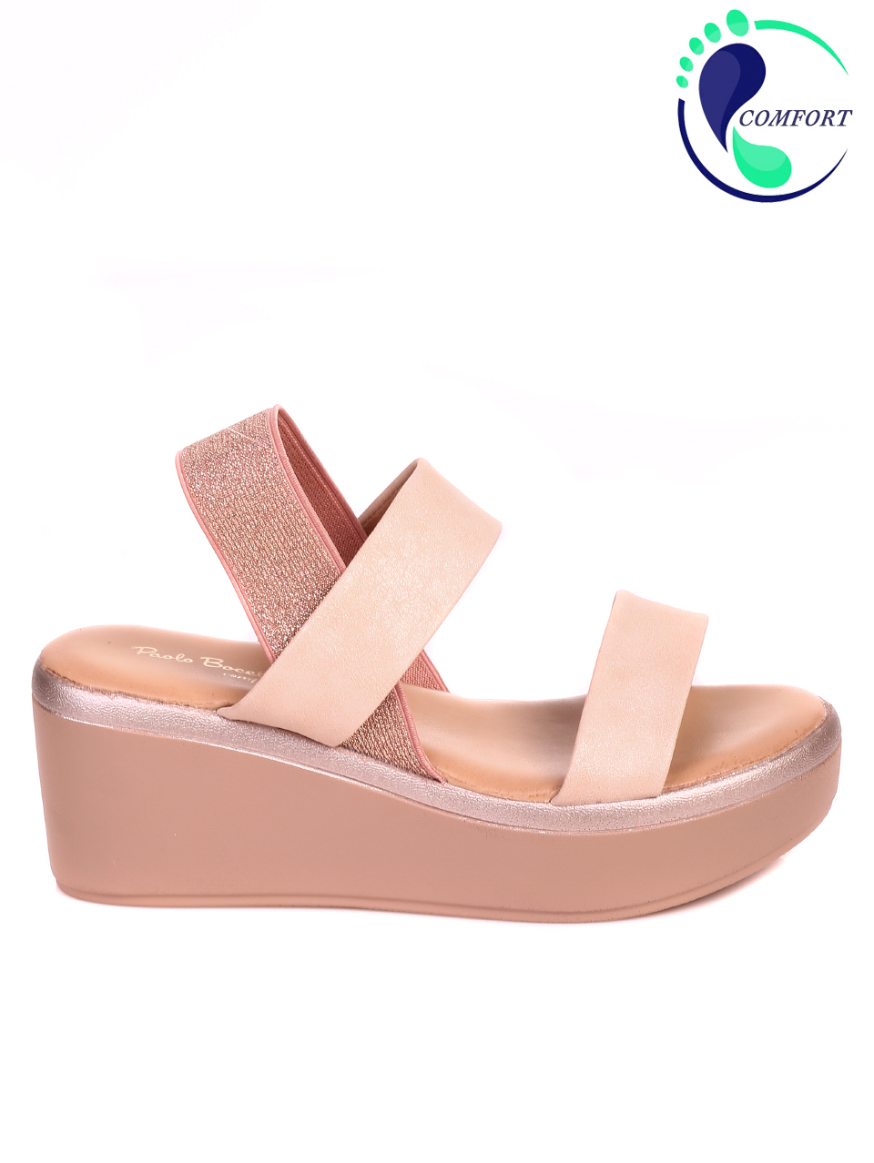 Ежедневни дамски комфортни сандали на платформа 4C-21131 pink