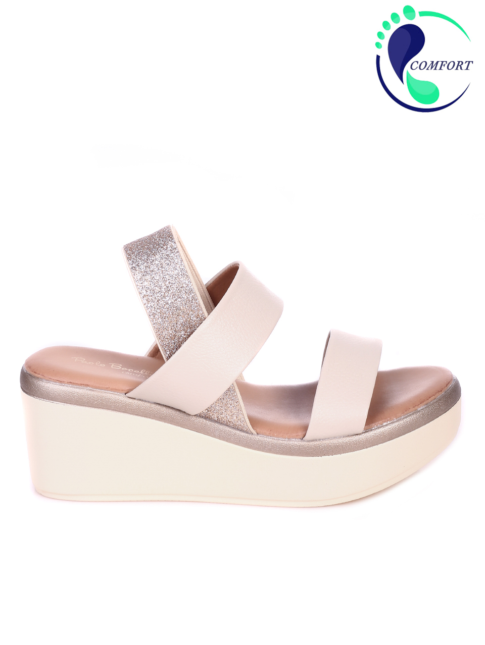 Ежедневни дамски комфортни сандали на платформа 4C-21131 white