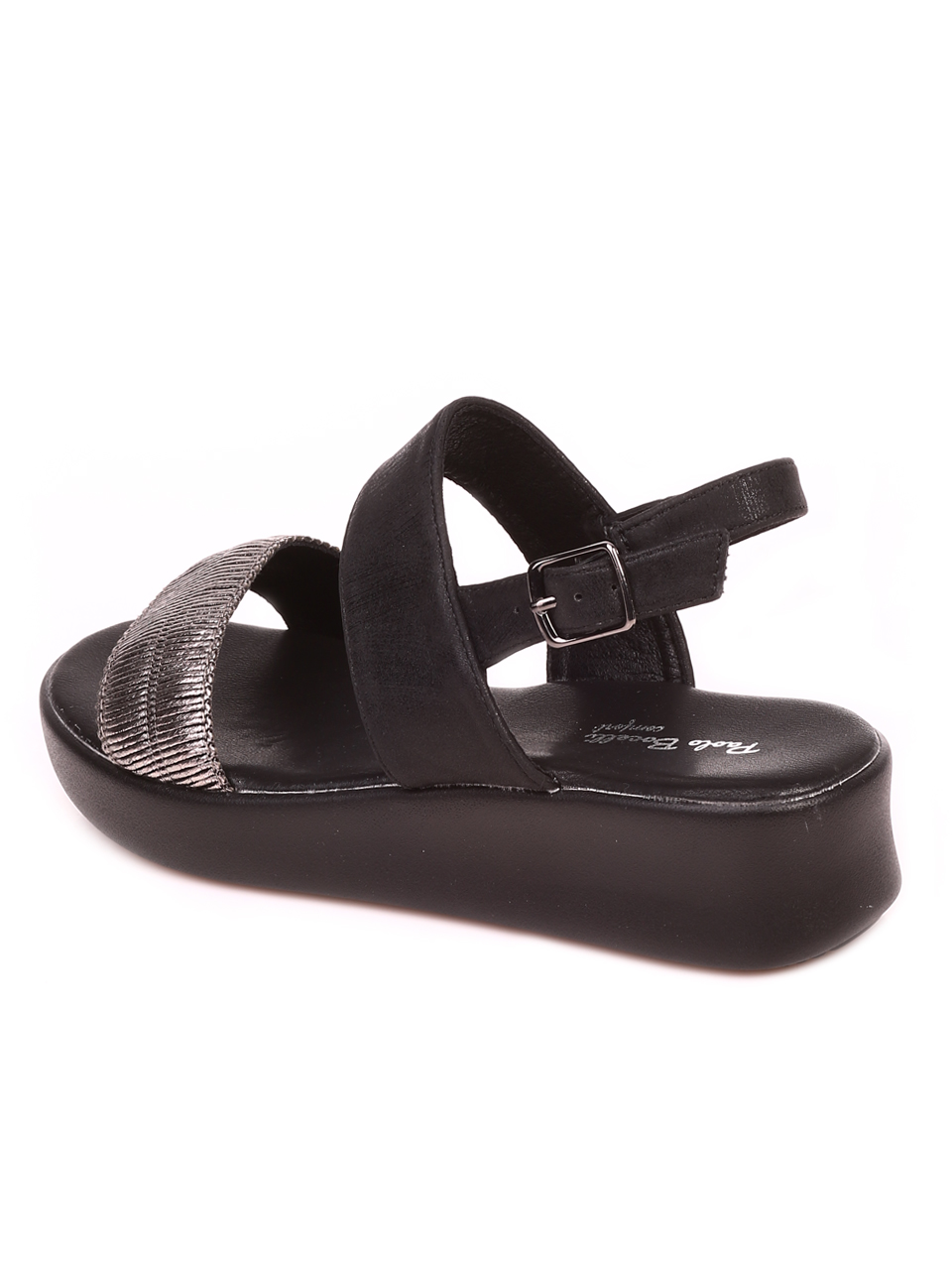 Ежедневни дамски комфортни сандали на платформа 4C-21134 black