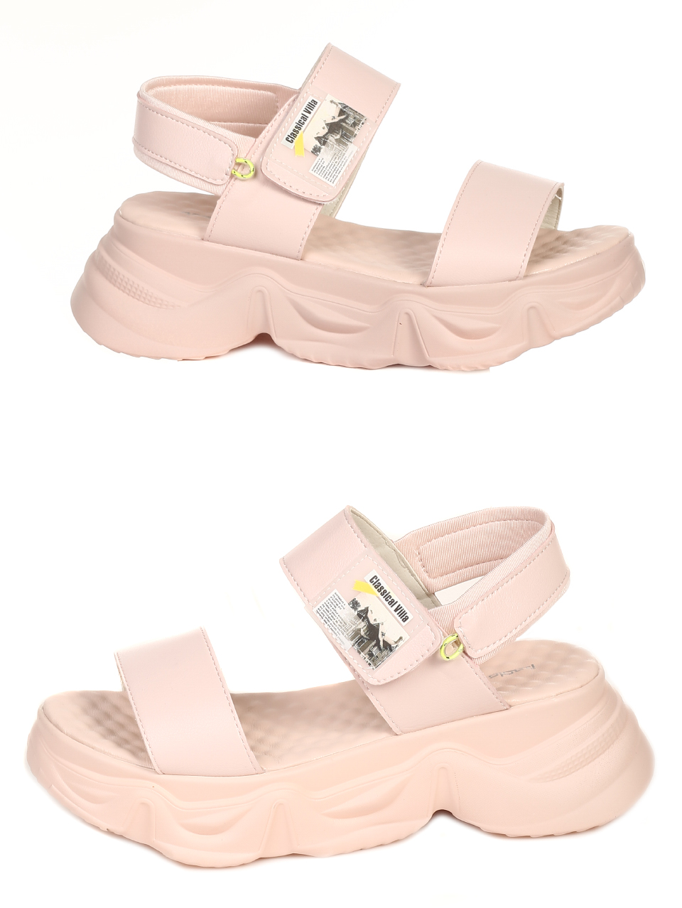 Ежедневни дамски сандали на платформа в розово 4D-21186 pink