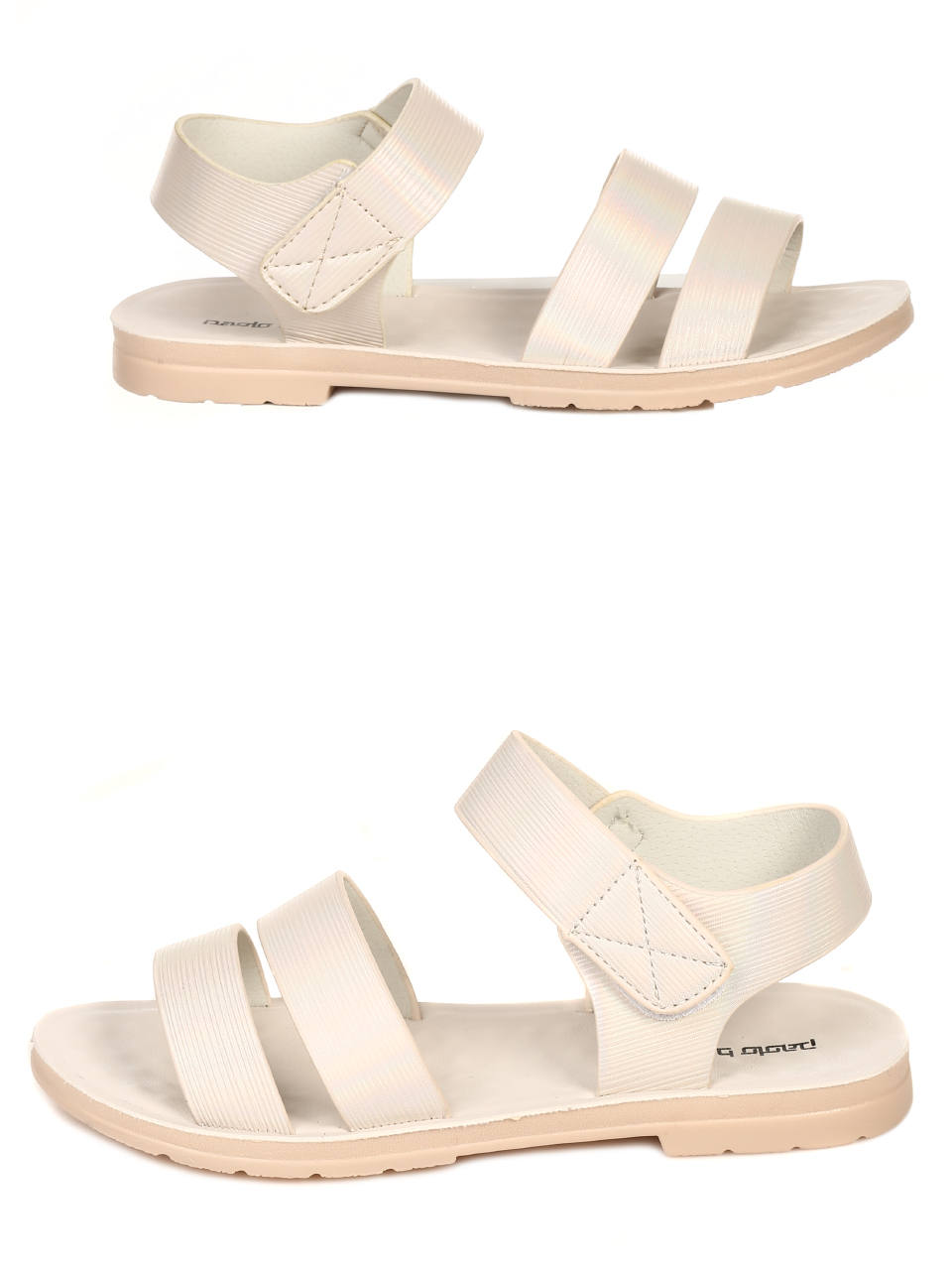 Ежедневни дамски равни сандали в бежово 4D-21188 beige