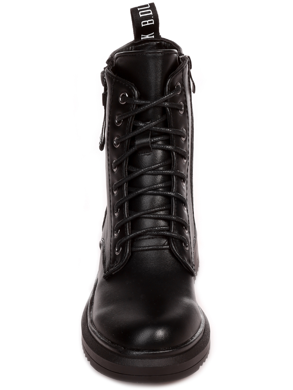 Ежедневни дамски боти в черно P1013-1 black pu
