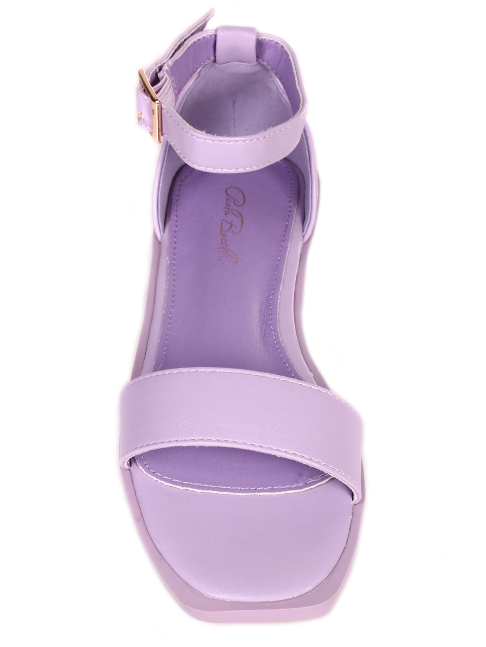 Ежедневни дамски равни сандали в лилаво 4M-21067 lt.purple
