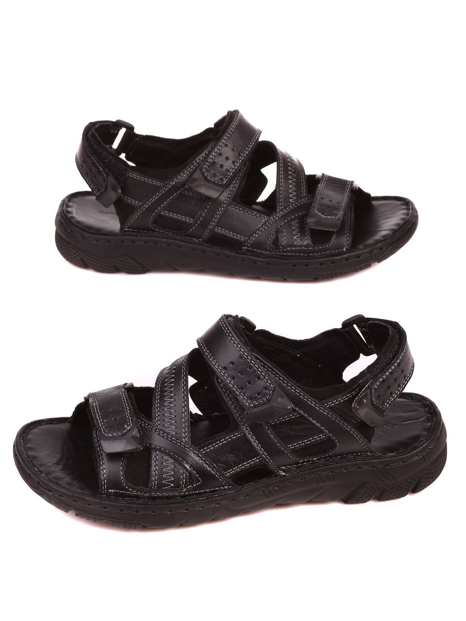 Ежедневни мъжки сандали от естествена кожа 8AT-21332 black