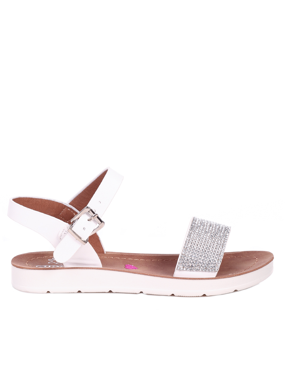 Ежедневни детски сандали в бяло 17F-21198 white