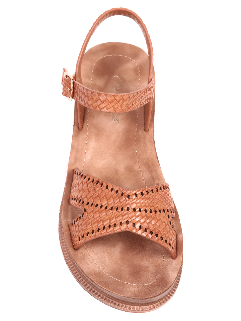 Ежедневни дамски сандали на платформа в цвят камел 4F-21204 camel