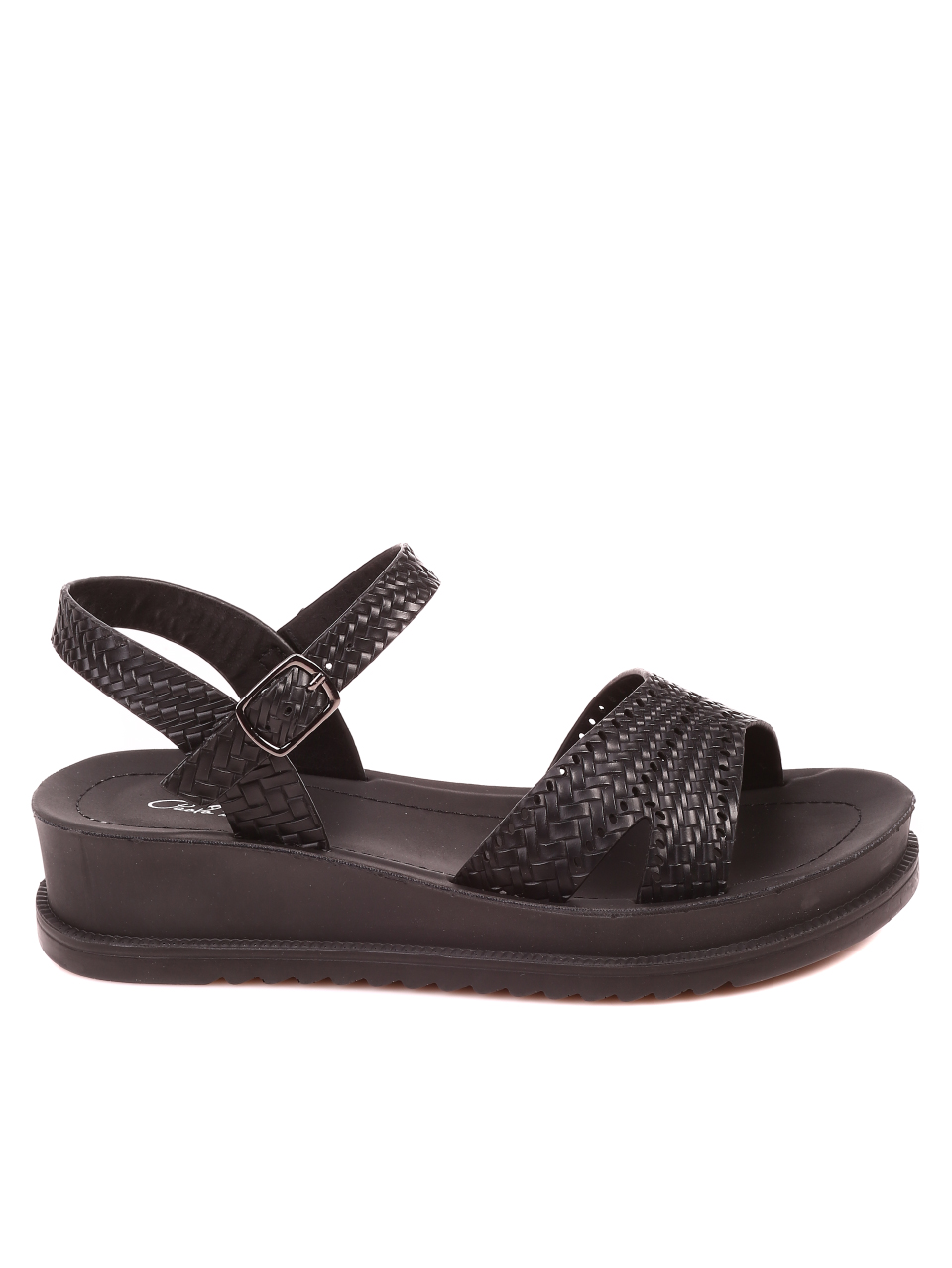 Ежедневни дамски сандали на платформа е черно 4F-21204 black