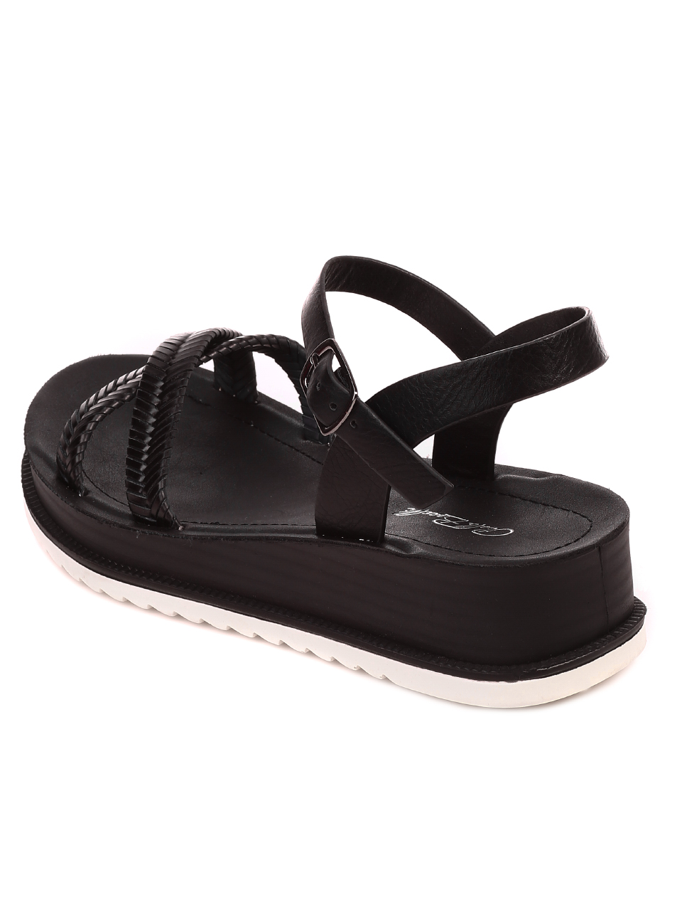 Ежедневни дамски сандали на платформа в черно 4F-21207 black