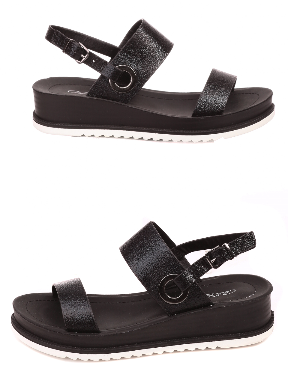 Ежедневни дамски сандали на платформа 4F-21208 black