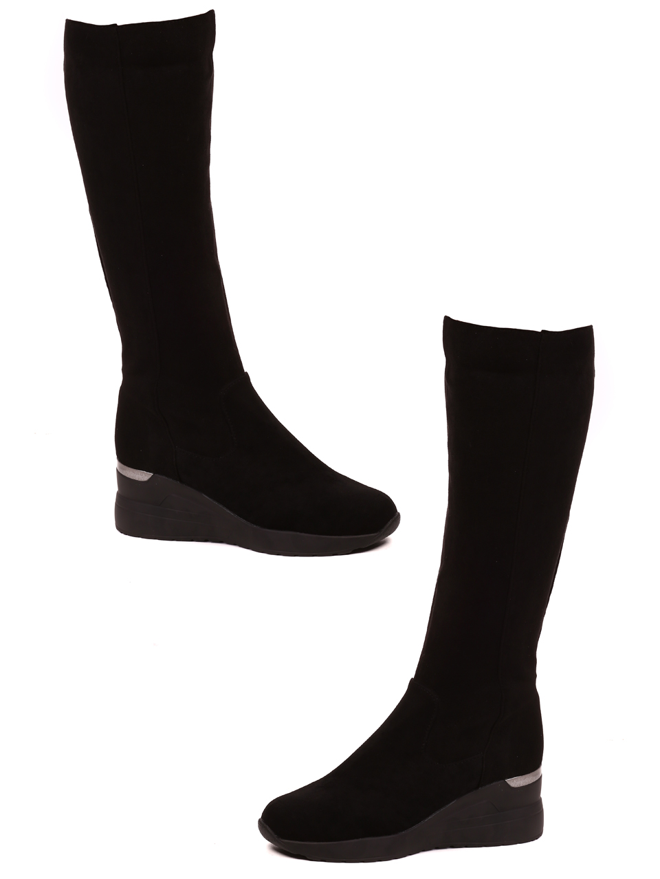 Ежедневни дамски ботуши в черно 1M-21546 black