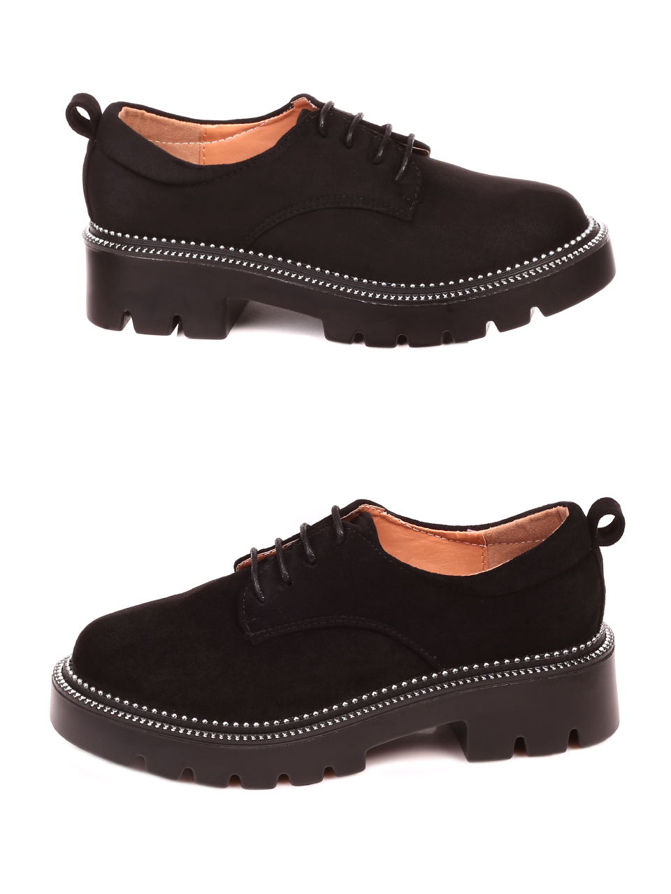 Ежедневни дамски обувки в черно 3R-21634 black