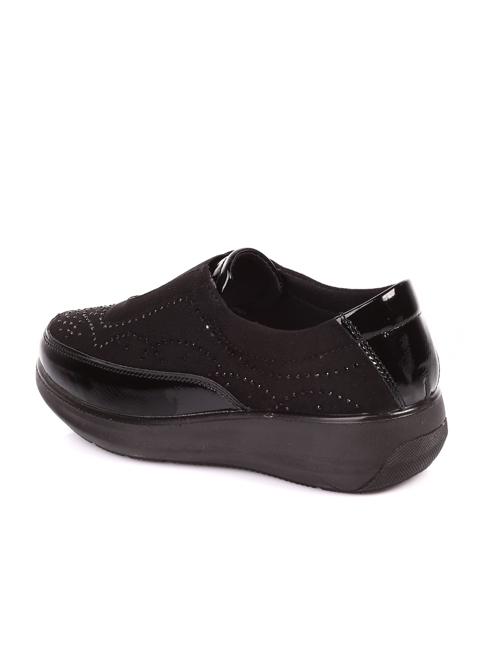 Ежедневни дамски обувки на платформа в черно 3C-21639 black-20618