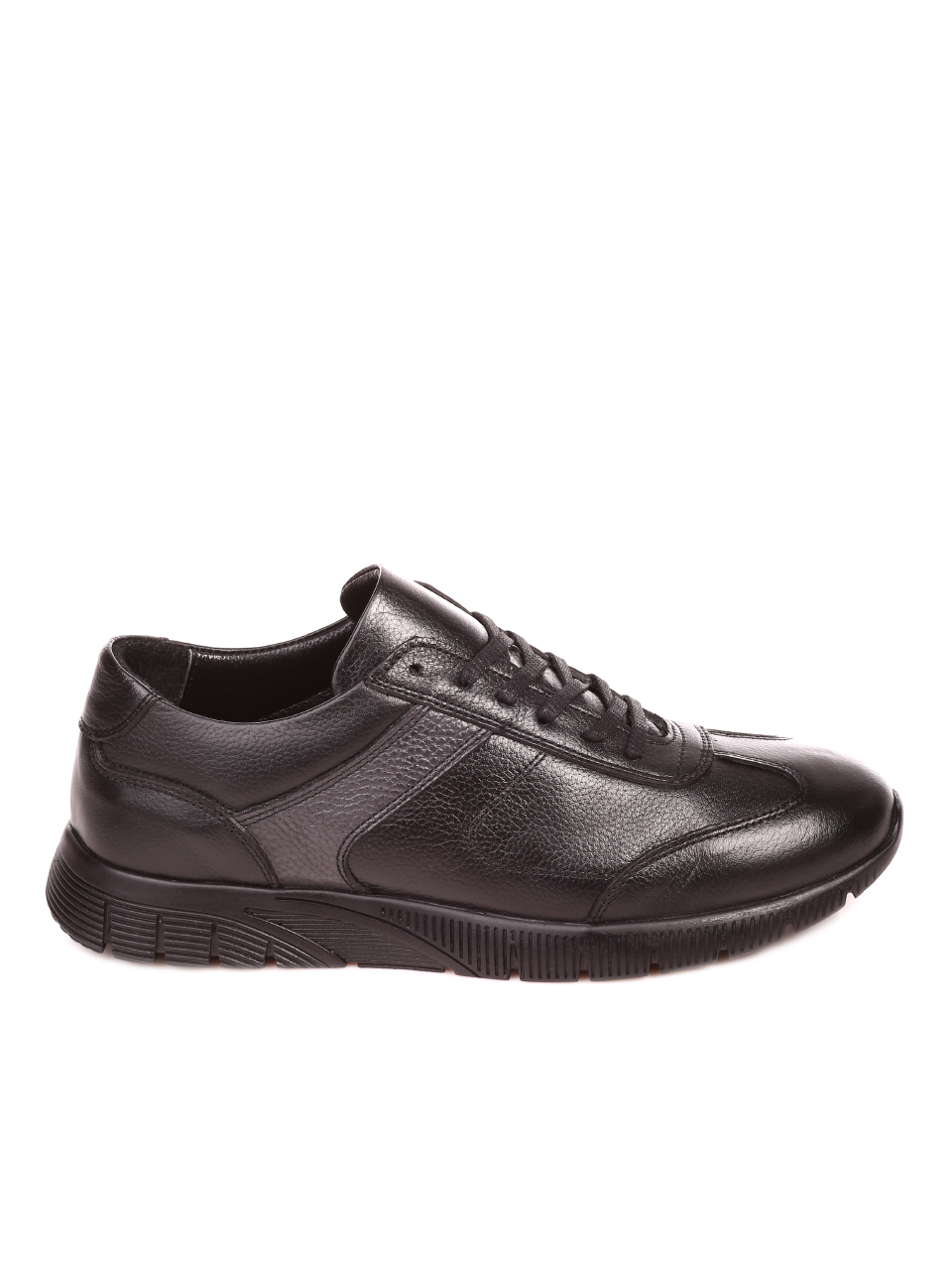 Ежедневни мъжки обувки от естествена кожа 7AT-21843 black
