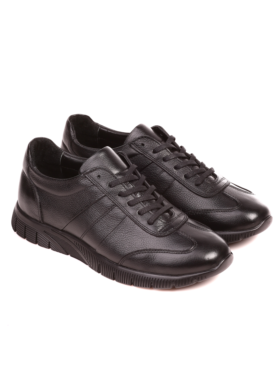 Ежедневни мъжки обувки от естествена кожа 7AT-21844 black