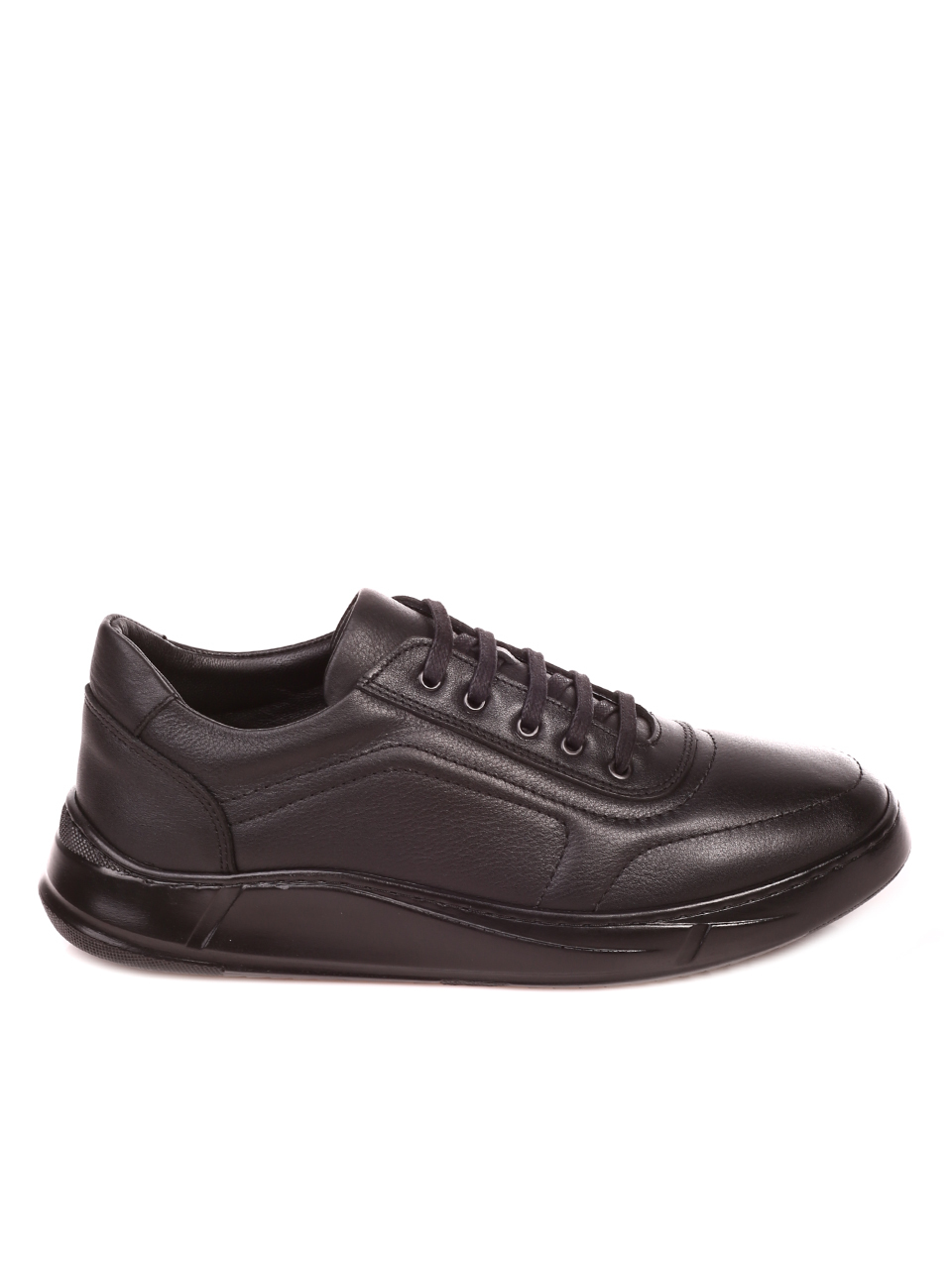 Ежедневни мъжки обувки от естествена кожа 7AT-21799 black