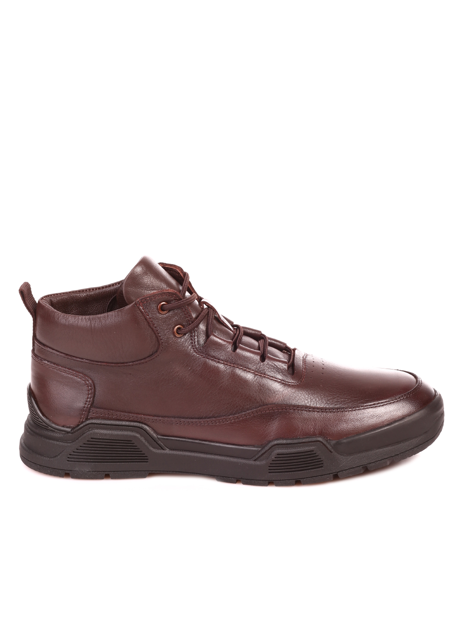 Ежедневни мъжки боти от естествена кожа 6AT-21863 brown