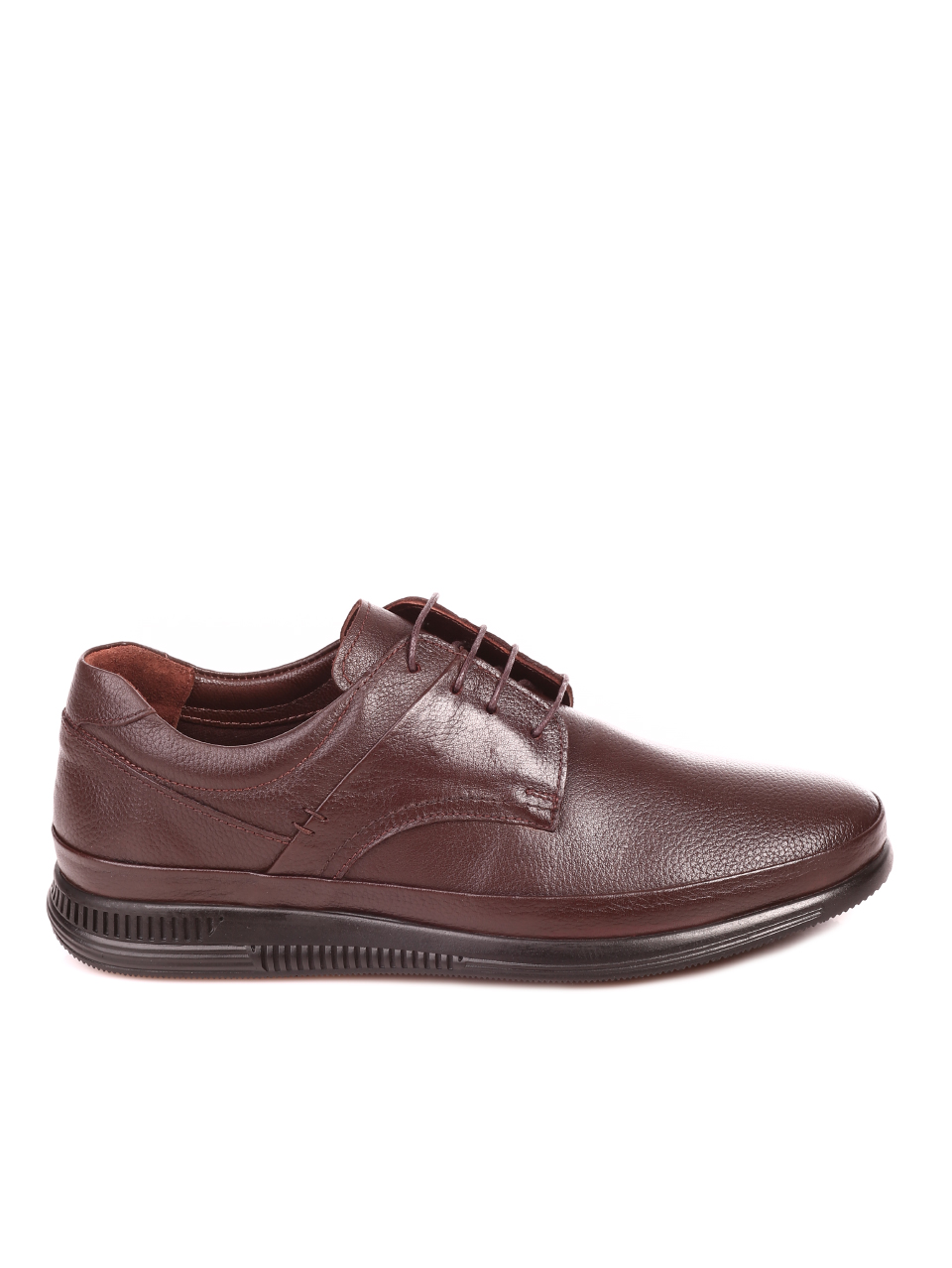 Ежедневни мъжки обувки от естествена кожа 7AT-21880 brown