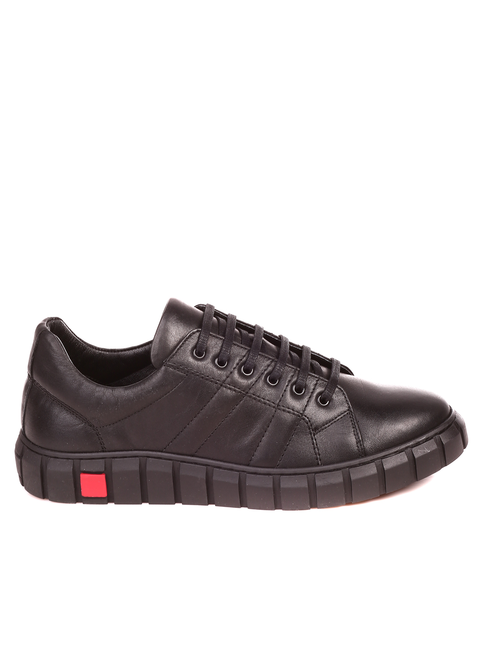 Ежедневни мъжки обувки от естествена кожа 7AT-21798 black