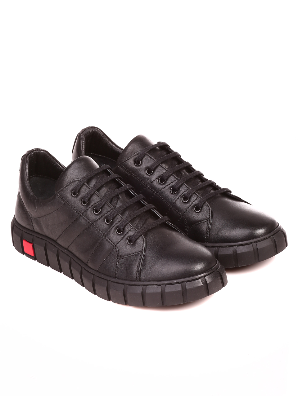 Ежедневни мъжки обувки от естествена кожа 7AT-21798 black