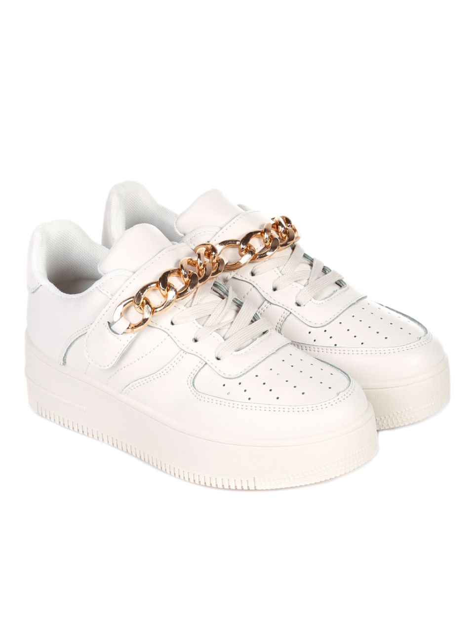 Ежедневни дамски обувки в бяло 3U-21503 beige