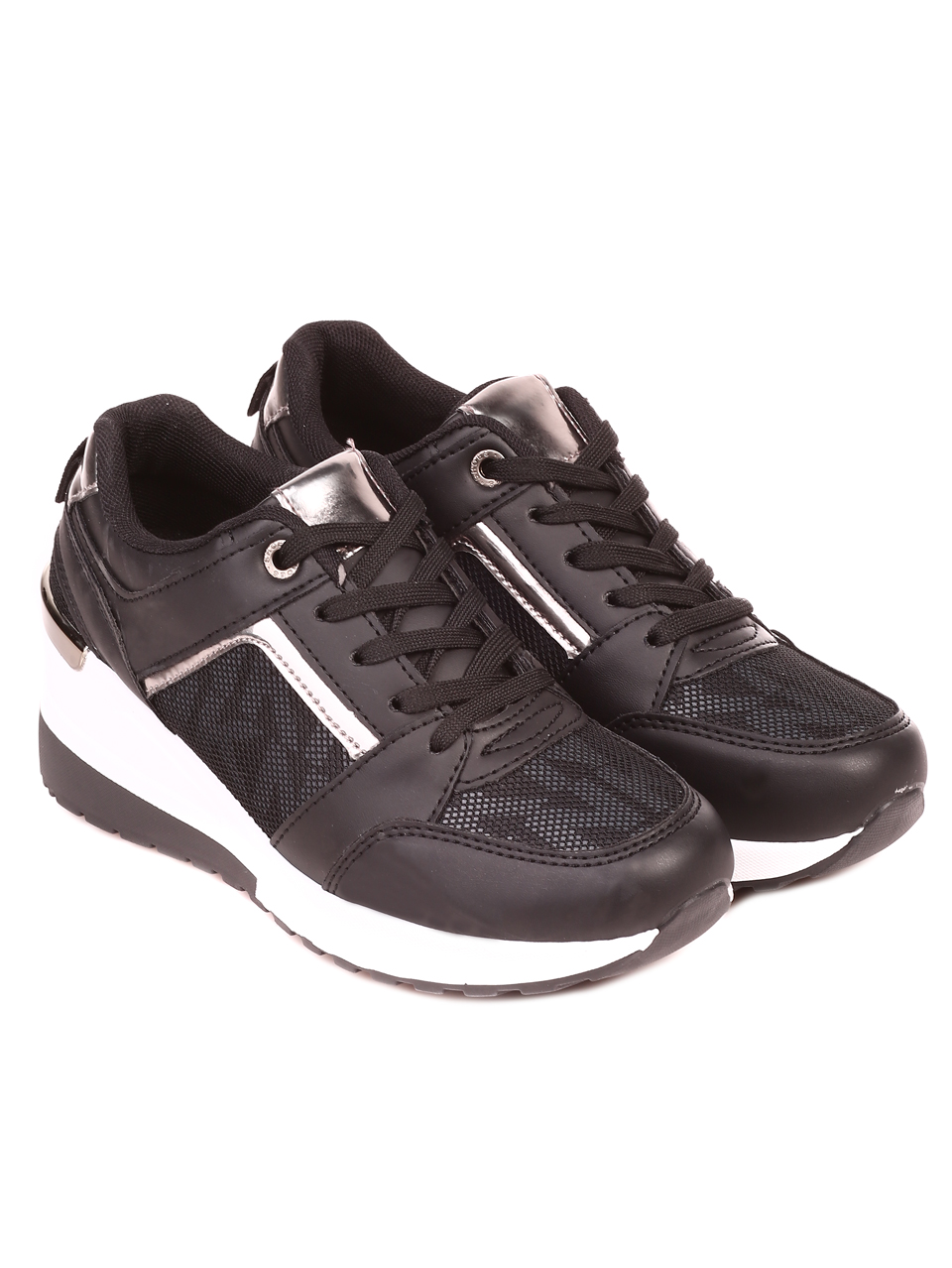 Ежедневни дамски обувки в черно 3U-21504 black