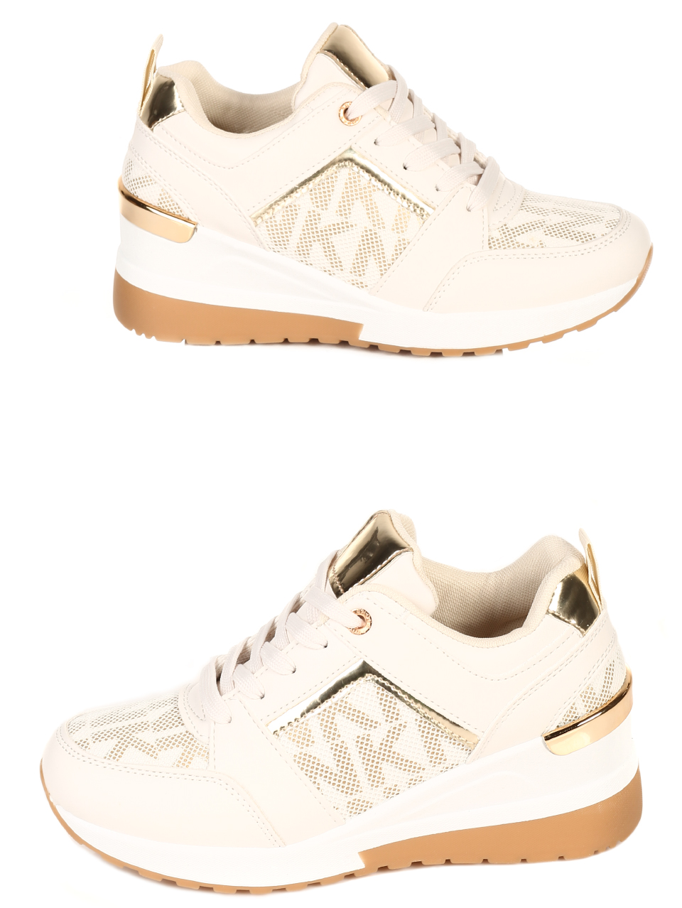 Ежедневни дамски обувки в бежово 3U-21504 beige