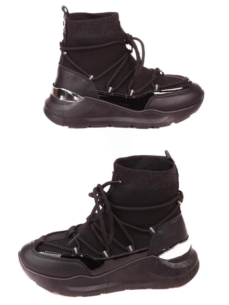 Ежедневни дамски боти в черно 2U-21526 black